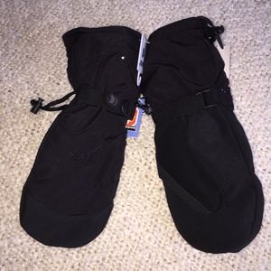 AUCLAIR black mitten/NEW w/tag/w/pocket/MXL